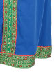 Русский народный костюм "Забава" женский льняной синий сарафан и блузка XS-L фото 3 — Samovars.ru
