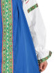 Русский народный костюм "Забава" женский льняной синий сарафан и блузка XS-L фото 4 — Samovars.ru