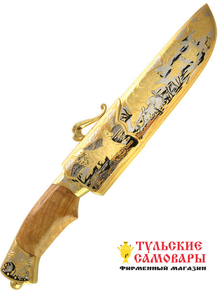 Нож "Вавилон (Волчья стая)" Златоуст фото 1 — Samovars.ru