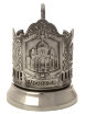Никелированный подстаканник для чая "Храм Христа Спасителя" Кольчугино фото 1 — Samovars.ru