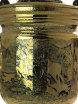 Электрический самовар 3 литра желтый "Царская охота" Златоустовская гравюра фото 4 — Samovars.ru