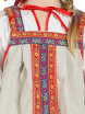 Русский народный костюм "Забава" детский льняной бежевый сарафан и блузка 7-12 лет фото 4 — Samovars.ru