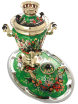 Набор самовар электрический 3 литра с художественной росписью "Ромашки на зеленом фоне", арт. 130479 фото 3 — Samovars.ru